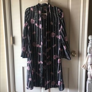 floral sheer cardigan